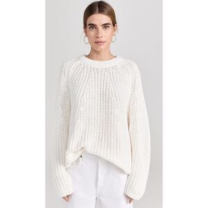 Free People Take Me Home Sweater White Size Small Chunky Knit
